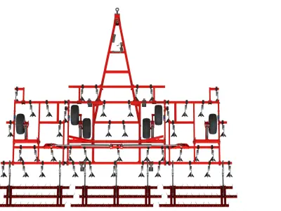 WG 0038 - Field cultivator 8m Low-poly 3D model