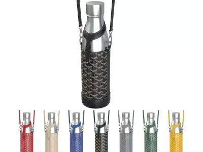 Goyard Yonne Case and Flask Low-poly 3D model