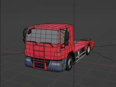Low poly truck or van Low-poly 3D model
