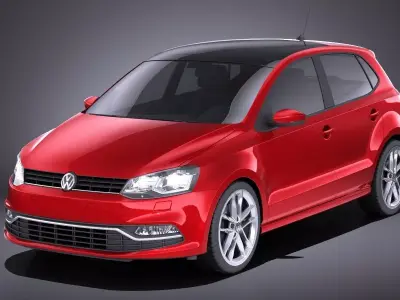 Volkswagen Polo 5-door 2015 VRAY 3D model