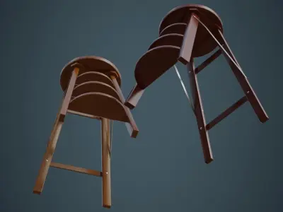 Step Ladder 2A Low-poly 3D model