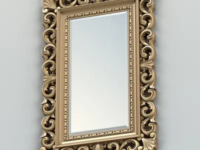 Rectangle mirror frame 010 3D model
