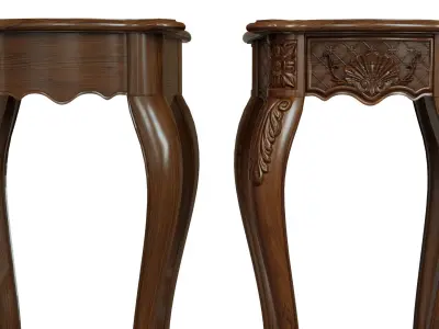 Classic side table 400  Low-poly 3D model