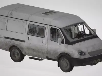 Car - VAN 02 Low-poly 3D model