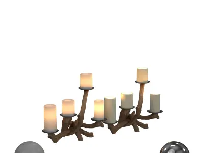 Handmade Driftwood Pillar 3D model