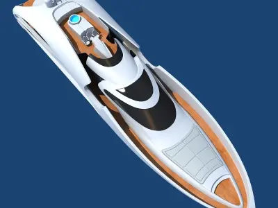 Luxury Sport Yacht 3D model