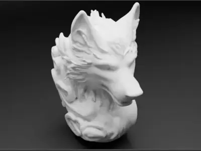 Realistic Wolf 3D Model Low-poly 3D model