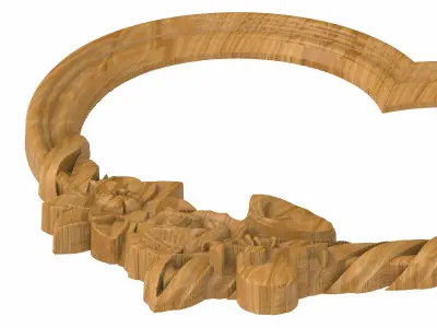 Carved picture frame STL 3D model 30