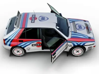 Lancia Delta Rally Car 3D model