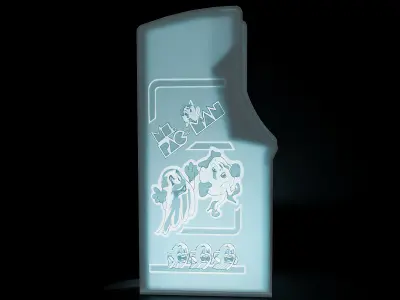 MS Pac-Man Arcade Cabinet with Lithophane 3D print model