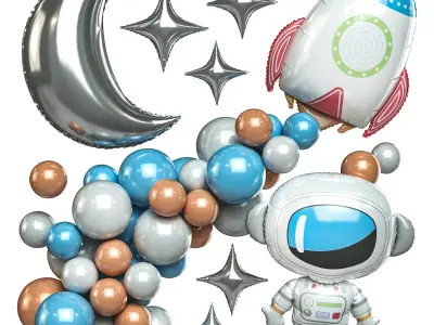 Balloons Decor Set 02 3D model