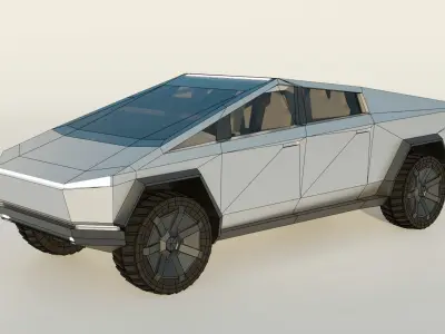 Tesla Cybertruck Low-poly 3D model