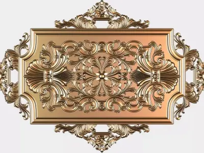 Carved decor for cnc 39 3D model