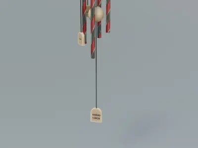Wind Chime Low-poly 3D model