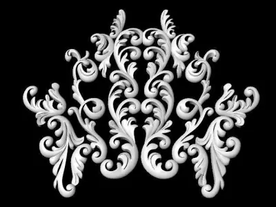 Central decor ornament for furniture 3D model 803