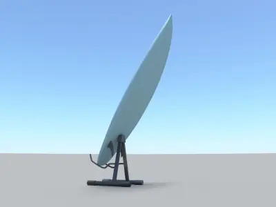 surfboard V2 Low-poly 3D model