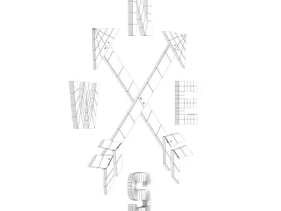 Compass Rose Wall Decoration 3D model