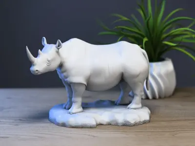 rhinoceros bust rhinoceros sculpture  3D print model