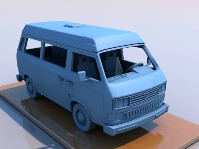 VOLKSWAGEN T3 TRANSPORTER CAMPER 1986 3D print model