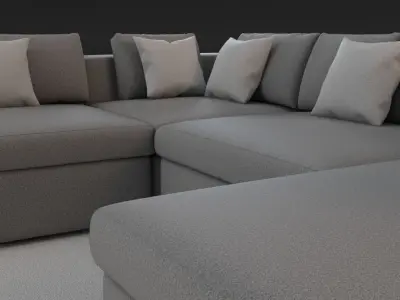 Living Room Furniture Set 2 3D model