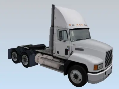 Truck without a semi-trailer lowpoly 3d model Low-poly 3D model