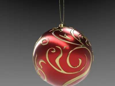 Christmas Red Ball 3D model