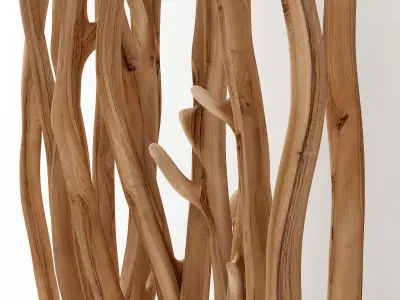 Branch folding screen decor n1 3D model