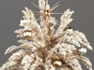 Christmas tree - Dried Plant-002 3D model