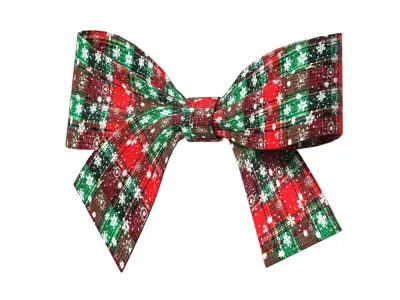 Christmas Bow Ribbon 77 Low-poly 3D model