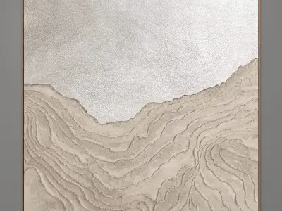 Plaster two square photo frames 34 Low-poly 3D model