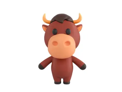 Character138 Rigged Bull 3D model