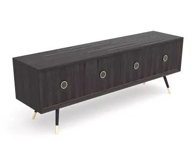 Luxury Oak Console Sideboard 3D model