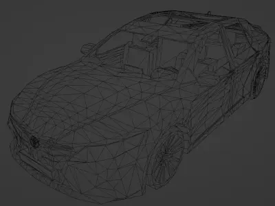 Low Poly Toyota Camry Low-poly 3D model