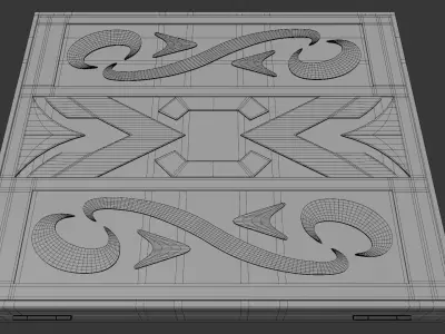 Dwarven Backgammon Board - Closed Low-poly 3D model
