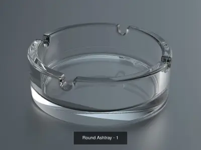 Ashtray Pack x6 3D Model Collection