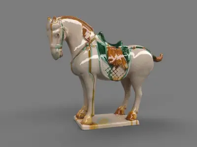 Tang Sancai Ceramic Horse 3D model