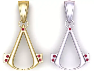 Hip Hop Anime Pendant Necklace 3D print model