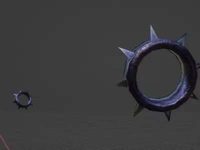 Hellish monster character Low-poly 3D model