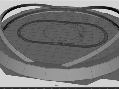 Arena Race Track Low-poly 3D model