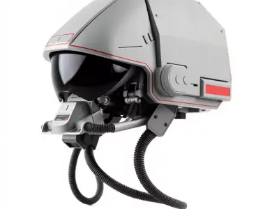 Futuristic Grey Helmet model pack Low-poly 3D model