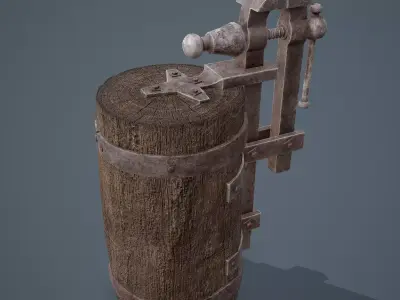 Medieval Blacksmith Vise  Free low-poly 3D model