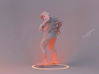 Alien  Character Low-poly 3D model Free 3D model