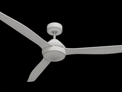 Bali Dc Ceiling Fan Low-poly 3D model