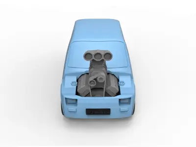 Crazy Fiat 126p Scale 1 to 24 3D print model