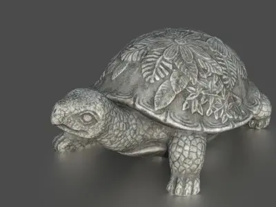 GARDEN TURTLE Low-poly 3D model
