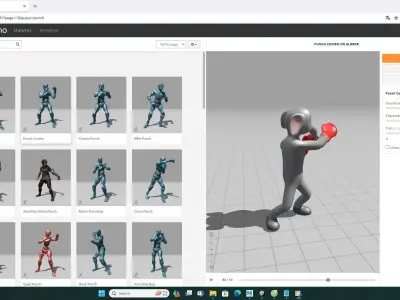 Boxing Elephant Animal Animated Low-poly 3D model