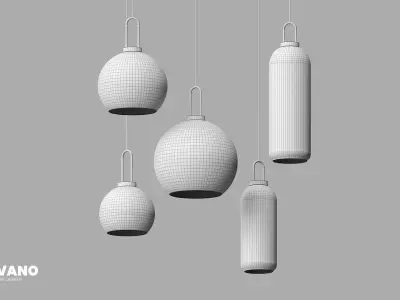 Pendant Gift Ball Hanging Lamp 3D model