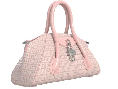 Givenchy Mini Antigona Bag Pink Logo Low-poly 3D model