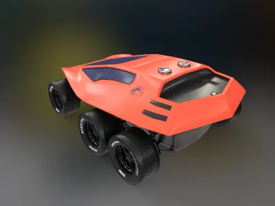 The Skin Dune Buggy Low-poly 3D model