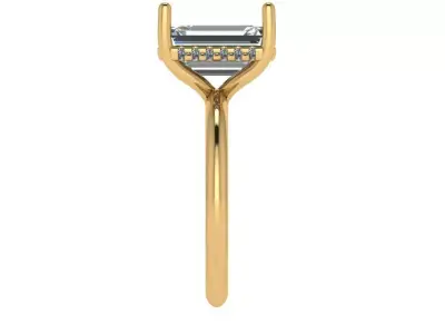 radiant solitaire under halo simple tacori style shank  3D print model